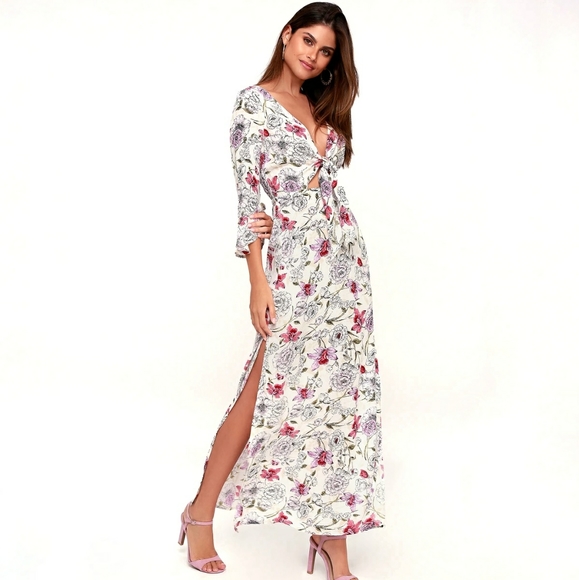 Billabong Forever Lust Maxi Dress Floral Small - Picture 4 of 9